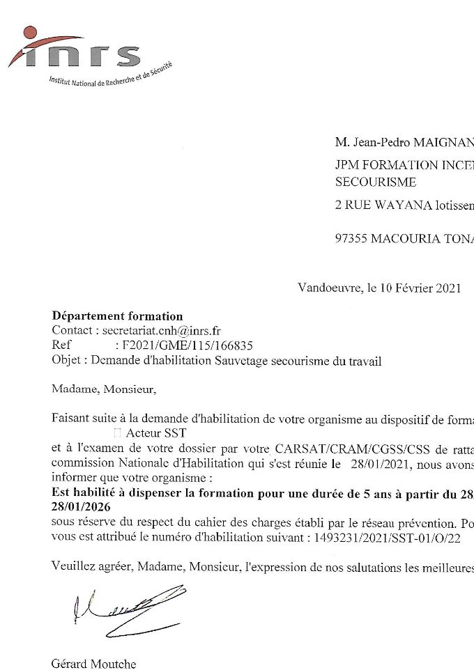 Habilitation SST (Sauvetage-secourisme du travail)